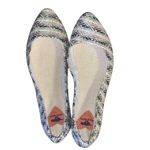 Rocket Dog woven beige Patterned Flats